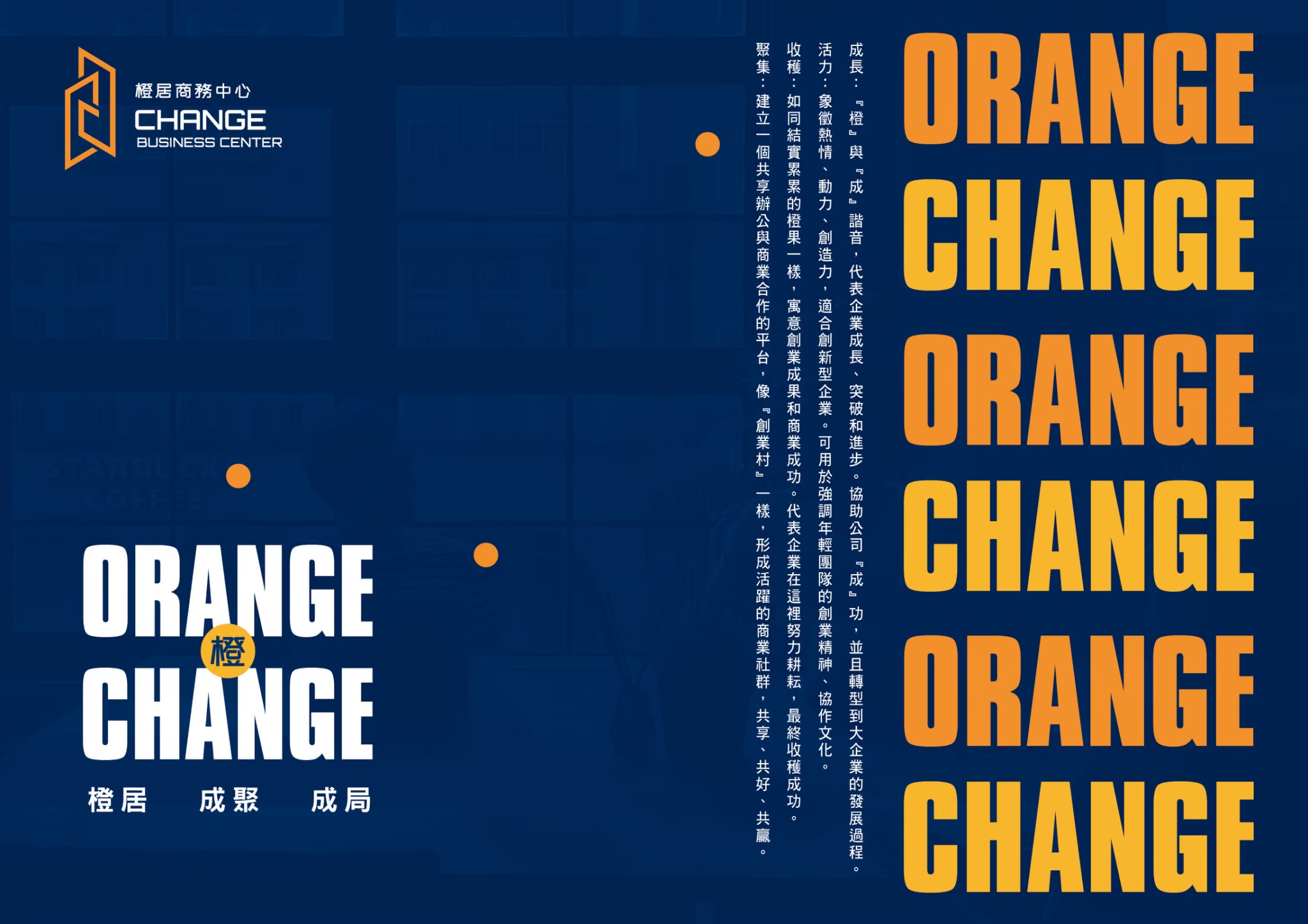 橙居 CHANGE 品牌視覺 ORANGE 與 CHANGE